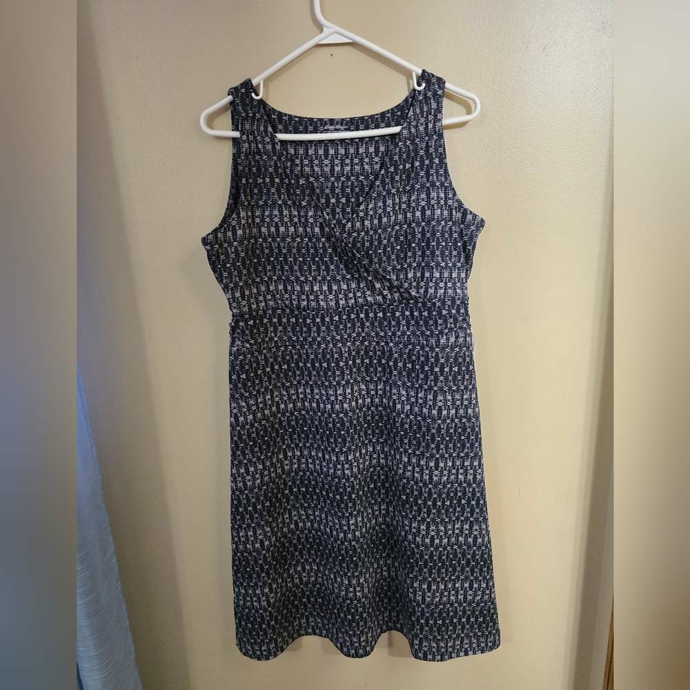 Ediee‎ Bauer Elegant Black and White Patterned Dress Size Large